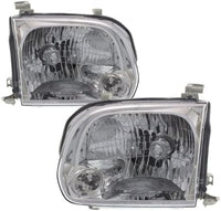Set Of 2 Front Head Light Assembly Plastic Left Driver & Right Passenger Side Direct Replacement Compatible With 2005-2006 Toyota Tundra / 2005-2007 Sequoia TO2502158 TO2503158