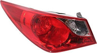 Tail Light Outer Assembly Plastic Left Driver Side Direct Replacement Compatible With 2011-2014 Hyundai Sonata HY2804116 924013Q000