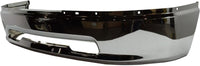 Front Bumper Chrome Steel Without Fog Light Holes Direct Replacement Compatible With 2009-2012 Dodge Ram 1500 CH1002387 68088188AA 68206066AA
