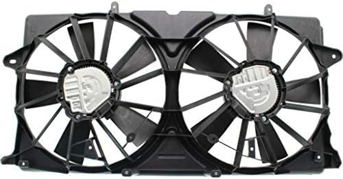 Front Dual Fan Assembly Plastic Direct Replacement Compatible with 2014-2018 Chevrolet Silverado 1500/2015-2020 Suburban GM3115291 23123635-PFM 23123633 23123634