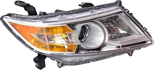 Set Of 2 Front Head Light Assembly Plastic Left Driver & Right Passenger Side Direct Replacement Compatible With 2011-2013 Honda Odyssey HO2503142 HO2502142 33100TK8A01 33150TK8A01