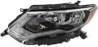 Front Headlight Assembly Halogen Left Driver Side Direct Replacement Compatible With 2017-2020 Nissan Rogue NI2502254 260606FL0A