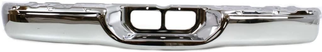 Rear Step Bumper Face Bar Chrome Steel Direct Replacement Compatible With 2000-2006 Toyota Tundra TO1102229 521510C021