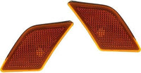 Set Of 2 Front Side-Marker Lamp Lens And Housing Right Passenger & Left Driver Side Direct Replacement Compatible With 2008-2015 Mercedes Benz C-Class / C63 MB2555100 MB2554100