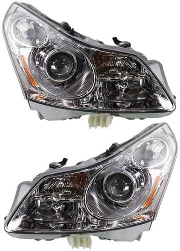 Set Of 2 Front Head Light Assembly Right Passenger & Left Driver Side Direct Replacement Compatible With 2007-2008 Infiniti G35 IN2502137 IN2503137 26060JK60C 26010JK60C