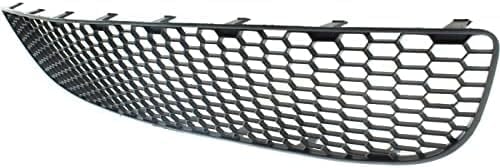 Front Bumper Center Grille Primed Plastic Direct Replacement Compatible With 2006-2010 Volkswagen Beetle VW1036140 1C0807681H01C