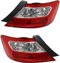 Set Of 2 Tail Light Lens And Housing Right Passenger & Left Driver Side Direct Replacement Compatible With 2006-2008 Honda Civic HO2801164 HO2800165 33501SVAA02 33551SVAA02