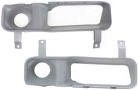 Front Bumper Chrome + Lower Valance Deflector Textured + Fog Light + Molding Primed Left & Right Side Direct Replacement Compatible With 1994-2001 Dodge Ram 1500/1994-2002 2500 3500