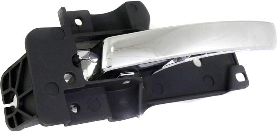 Front Interior Door Handle Chrome Lever Left Driver Side Direct Replacement Compatible with 2008-2018 Dodge Grand Caravan / 2008-2016 Chrysler Town & Country CH1352110 5020799AC