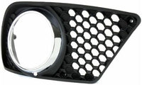 Set Of 2 Front Fog Light Molding Primed Plastic Left Driver & Right Passenger Side Direct Replacement Compatible With 2008-2011 Mercedes Benz C-Class MB1039118 MB1038118
