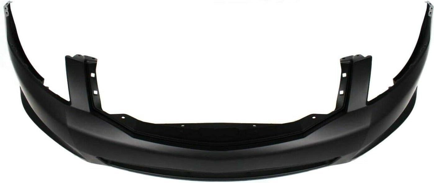 Front Bumper Cover Primed + Head Lights Left Driver & Right Passenger Side Direct Replacement Compatible with 2008-2010 Honda Accord