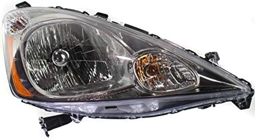 Set Of 2 Front Head Light Assembly Plastic Left Driver & Right Passenger Side Direct Replacement Compatible With 2009-2011 Honda Fit HO2502137 HO2503137 33150TK6A11 33100TK6A11