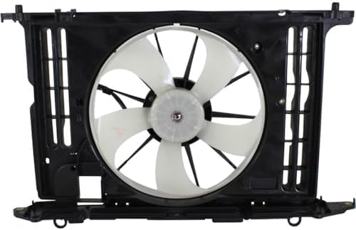 Front Radiator Cooling Fan Assembly Plastic Direct Replacement Compatible with 2009-2013 Toyota Corolla TO3115156 167110T040-PFM