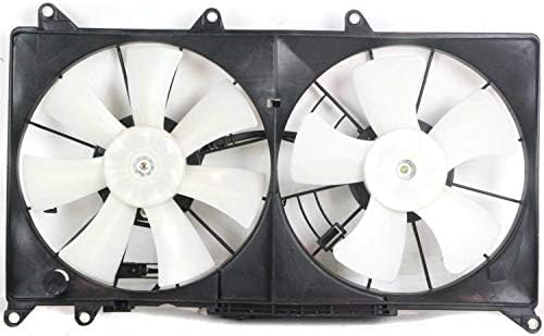 Front Dual Fan Shroud Assembly Plastic Direct Replacement Compatible With 2001-2005 Lexus IS300 LX3120100 1636346120-PFM