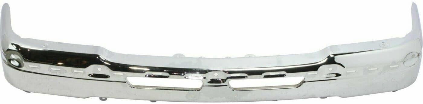 Front Bumper Chrome Steel + Grille + Upper Cover + Lower Valance Textured Direct Replacement Compatible With 2003-2006 Chevrolet Silverado 2500HD 3500 GM1051109 GM1200489 GM1002416
