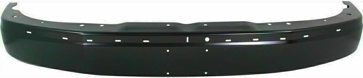 Front Bumper Face Bar Primed Steel + Upper Cover Textured + Brackets Left Driver & Right Passenger Side Direct Replacement Compatible With 2003-2023 Chevrolet Express/GMC Savana Van