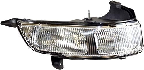 Front Bumper Cover Primed Plastic + Fog Lights Left Driver & Right Passenger Side Direct Replacement Compatible With 2006-2011 Cadillac DTS