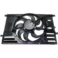 Front Radiator Single Fan Assembly Direct Replacement Compatible with 2015-2022 Ram ProMaster City / 2016-2018 Fiat 500X FI3115102 68360299AA 68247205AA