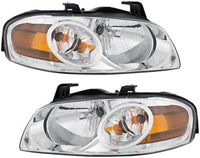Set Of 2 Front Head Light Assembly Plastic Left Driver & Right Passenger Side Direct Replacement Compatible With 2004-2006 Nissan Sentra NI2502151 NI2503151 260106Z525 260606Z525
