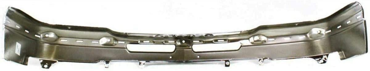 Front Bumper Chrome Steel + Grille + Upper Cover + Lower Valance Air Deflector Textured Direct Replacement Compatible With 2003-2006 Chevrolet Silverado 1500 GM1051110 GM1200489