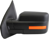 Front Power Mirror Manual Folding Heated Textured Left Driver Side Direct Replacement Compatible With 2011-2014 Ford F-150 FO1320407 BL3Z17683CA