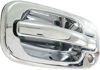Set of 2 Front Exterior Door Handle Chrome with Keyhole Left Driver & Right Passenger Side Direct Replacement Compatible with 1999-2006 Chevrolet Silverado/GMC Sierra 1500 2500 3500