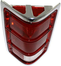 Set OF 2 Tail Light Lens And Housing With Chrome Outer Trim Right Passenger & Left Driver Side Direct Replacement Compatible With 1987-1996 Dodge Dakota CH2800110 CH2801110 4482577