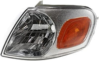Front Headlight Assembly + Corner Lamp Lens And Housing Right Passenger & Left Driver Side Direct Replacement Compatible With 1997-2005 Chevrolet Venture GM2502175 GM2503175