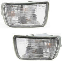 Set Of 2 Front Signal Light Assembly Lens And Housing Plastic Left Driver & Right Passenger Side Direct Replacement Compatible With 2003-2005 Toyota 4Runner TO2533112 TO2532112