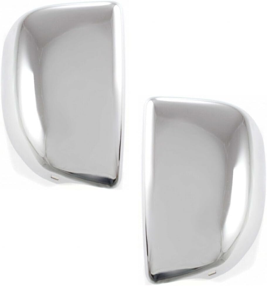 Front Bumper End Caps Chrome Steel Left Driver & Right Passenger Side Direct Replacement Compatible With 1993-1996 Nissan Pickup NI1005134 NI1004133 6201655G00 6201755G00