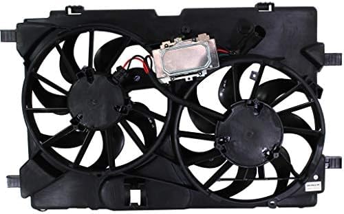 Front Radiator Dual Cooling Fan Assembly Plastic Direct Replacement Compatible with 2010-2012 Ford Fusion/Lincoln MKZ FO3115181 9E5Z8C607C