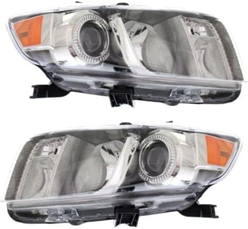 Set Of 2 Front Head Light Assembly Lens And Housing Left Driver & Right Passenger Side Direct Replacement Compatible With 2011-2015 Scion XB SC2519106 SC2518106 8113012E20 8117012E20