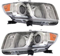 Set Of 2 Front Head Light Assembly Lens And Housing Left Driver & Right Passenger Side Direct Replacement Compatible With 2011-2015 Scion XB SC2519106 SC2518106 8113012E20 8117012E20