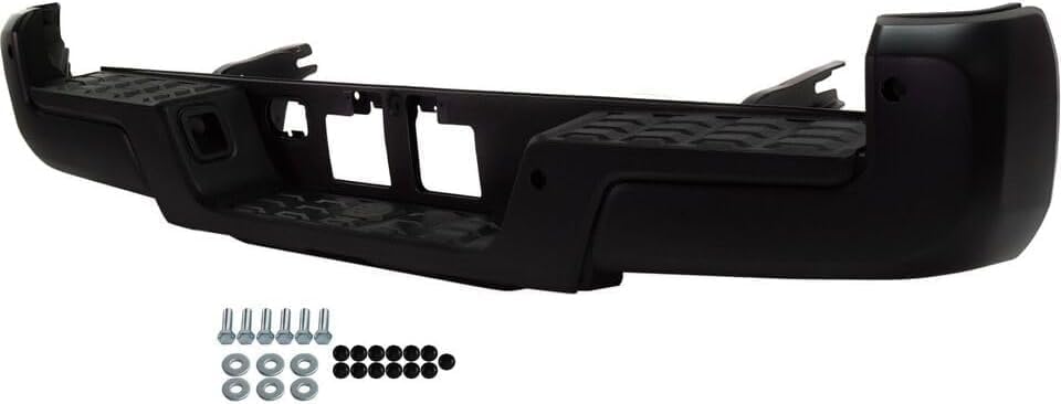 Step Bumper Assembly Primed Steel With Park Assist Sensor Holes Without Towing Hitch Direct Replacement Compatible With 2016-2023 Toyota Tacoma TO1103133 5215904030-PFM