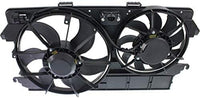 Front Radiator Dual Cooling Fan Assembly Plastic Direct Replacement Compatible with 2010-2013 Ford Transit Connect FO3115180 9T1Z8C607A