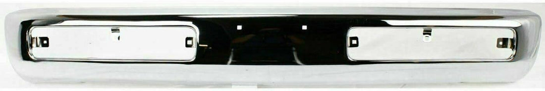 Front Bumper Face Bar Chrome Steel + Mounting Brackets Right Passenger & Left Driver Side Direct Replacement Compatible With 1996-1997 Nissan Pickup NI1066104 NI1067104 NI1002127