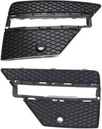 Set Of 2 Front Fog Lamp Outer Cover Textured Plastic Right Passenger & Left Driver Side Direct Replacement Compatible With 2012-2015 Mercedes Benz ML-Class MB1039185 MB1038185