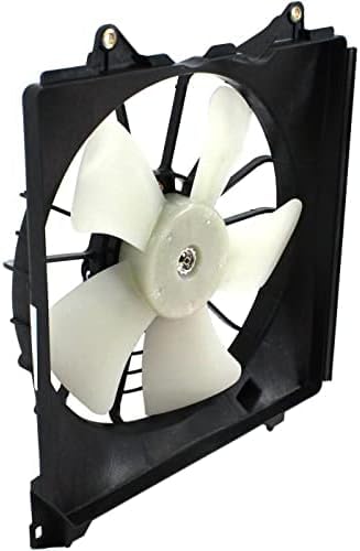 Front Radiator Cooling Fan Assembly Plastic Direct Replacement Compatible with 2008-2012 Honda Accord HO3115142 19030R40A01-PFM