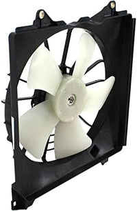 Front Radiator Cooling Fan Assembly Plastic Direct Replacement Compatible with 2008-2012 Honda Accord HO3115142 19030R40A01-PFM