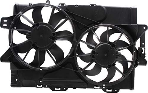 Front Dual Fan Assembly Plastic Direct Replacement Compatible with 2013-2017 GMC Terrain/Chevrolet Equinox GM3115282 25952783-PFM 22780242 22780241