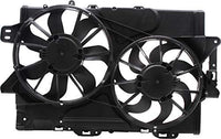 Front Dual Fan Assembly Plastic Direct Replacement Compatible with 2013-2017 GMC Terrain/Chevrolet Equinox GM3115282 25952783-PFM 22780242 22780241