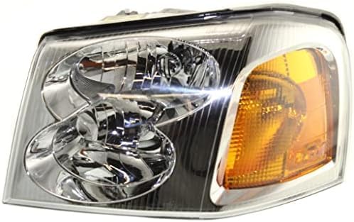 Set Of 2 Front Headlight Assembly Halogen Right Passenger & Left Driver Side Direct Replacement Compatible With 2002-2009 GMC Envoy GM2502220 GM2503220 15866071 15866070