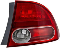 Set Of 2 Tail Light Outer Lens And Housing Right Passenger & Left Driver Side Direct Replacement Compatible With 2006-2008 Honda Civic HO2801165 HO2800166 33501SNAA02 33551SNAA02