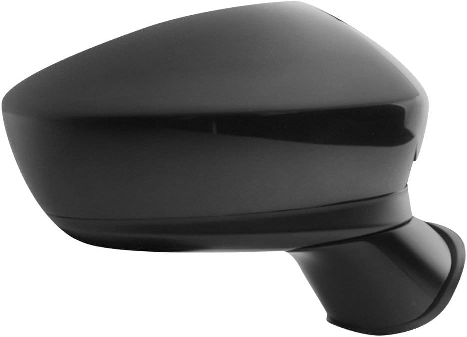 Front Power Mirror Manual Folding Non-Heated Primed Right Passenger Side Direct Replacement Compatible With 2014-2016 Mazda 3 MA1321179 BHS269121E-PFM BJT869121A