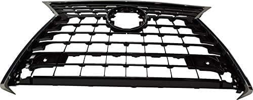 Front Grille Assembly Painted Silver Gray Plastic Direct Replacement Compatible With 2018-2019 Lexus NX300 / NX300h LX1200198 5310178140