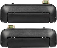 Set of 2 Front Exterior Door Handle Textured Without Key Hole Left Driver & Right Passenger Side Direct Replacement Compatible with 1997-2004 Mitsubishi Montero Sport