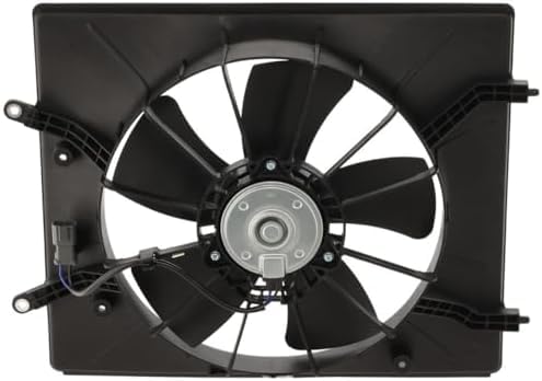 Front Radiator Single Fan Assembly Left Driver Side Direct Replacement Compatible with 2001-2006 Acura MDX / 2003-2007 Honda Pilot AC3115105 19015PGKA01 19015RDJA01
