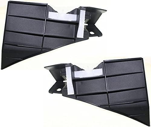 Set Of 2 Front Bumper Reinforcement Bracket Support Cover Steel Left Driver & Right Passenger Side Direct Replacement Compatible With 2005-2009 Ford Mustang FO1026110 FO1027110
