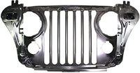 Front Grille Primed Shell And Insert Steel Direct Replacement Compatible With 1972-1986 Jeep CJ-Series CH1200139 J5752656
