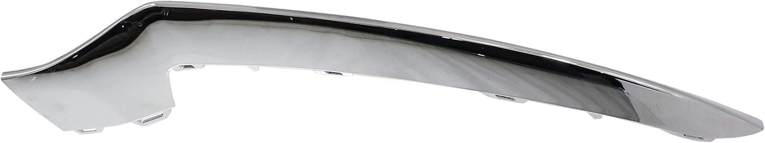 Set Of 2 Front Bumper Molding Chrome Left Driver & Right Passenger Side Direct Replacement Compatible With 2014-2017 Mercedes Benz E-Class MB1047131 MB1046131 2078850874 2078850774